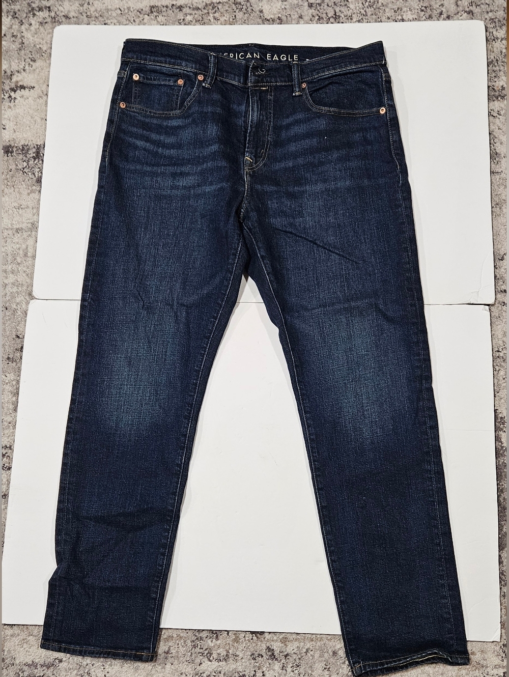 American Eagle Outfitters Dark Indigo Slim Straight Jeans 34×30